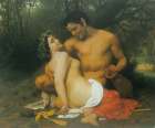 Faun and Bacchante 1860 Art Print
