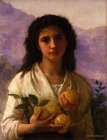 Girl Holding Lemons 1899 Art Print