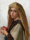 Girl with a pomegranate 1875 Art Print