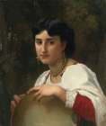 Italian Woman With Tambourine 1869 Art Print