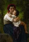 The Little Hug 1878 Art Print