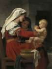Maternal Admiration, the Bath 1869 Art Print