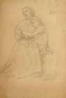 Mother and Child Praying and Subsidiary Study of Hand and a Seated Child 1870 Art Print