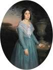 Portrait Of Marie-Celina Brieu 1846 Art Print