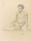 Study of a Seated Man for the Age Art Print