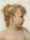 Study, Head of a Little Girl face in profile  1888 Art Print