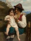 The Flute Lesson 1868 Art Print