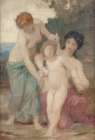 Two Women and Putto Art Print