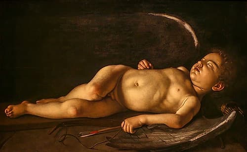 Sleeping Cupid 1600 Art Print by Caravaggio