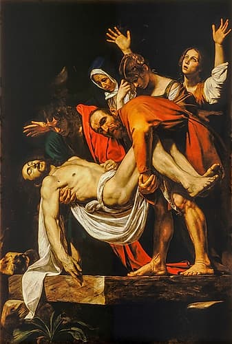 The Entombment of Christ  ca 1602 Art Print by Caravaggio