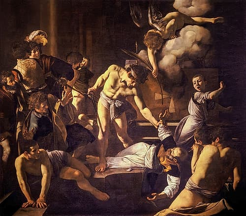 The Martyrdom of Saint Matthew ca 1599 Art Print by Caravaggio