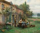 Coffee In The Garden Art Print