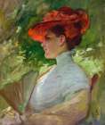 Lady with a Red Hat Portrait of Maggie Wilson ca 1904 Art Print