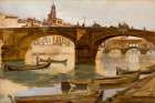 The Bridges Florence ca 1880 Art Print