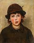 Whistling Boy ca 1870 Art Print