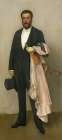 Arrangement in Flesh Colour and Black Portrait of Theodore Duret 1883 Art Print