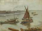 Grey and Silver, Old Battersea Reach Art Print