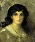 Head of a Young Woman ca 1840 Art Print