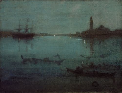 Nocturne in Blue and Silver, The Lagoon, Venice ca 1879 Art Print