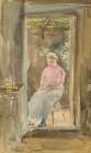 Pink Note, Shelling Peas 1882 Art Print