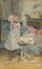 Pink Note, The Novelette 1883 Art Print