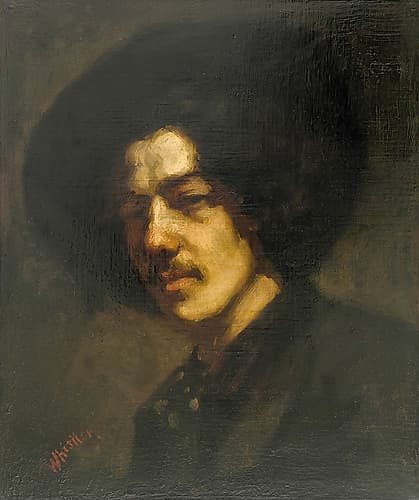Portrait of Whistler with a Hat 1857 Art Print