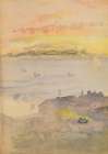 Sunrise, Gold and Grey 1883 Art Print