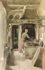 The Kitchen 1858 Art Print