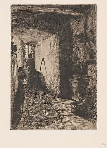 The Kitchen ca 1858 Art Print