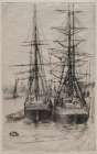 The Two Ships 1875 Art Print