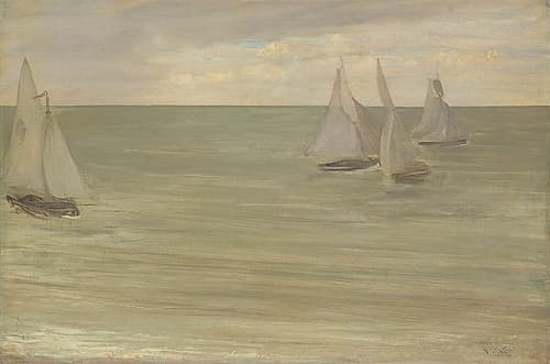Trouville Grey and Green, the Silver Sea 1865 Art Print