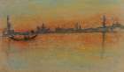 Venice, Sunset on Harbour 1880 Art Print