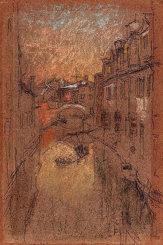 Winter Evening 1879 Art Print