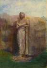 Colossal Statue of Ananda, near the Ruined City of Pollanarua, Ceylon 1891 Art Print