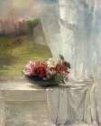 Flowers on a Window Ledge ca 1861 Art Print