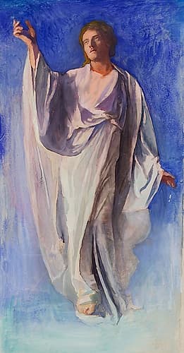 The Resurrection of Christ ca 1902 Watercolor Print