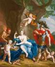 Mars, Venus And Vulcan, The Forge Of Vulcan 1754 Art Print