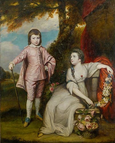 George Capel, Viscount Malden, and Lady Elizabeth Capel 1768 Art Print by Joshua Reynolds