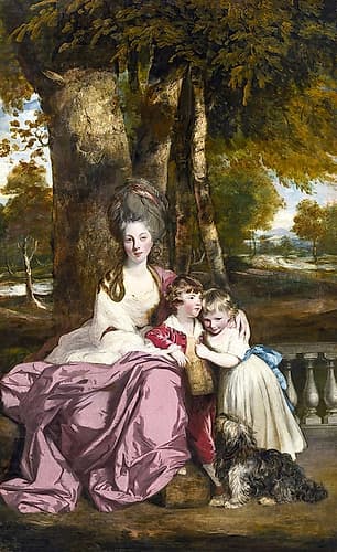 Lady Elizabeth Delme and Her Children ca 1777 Art Print by Joshua Reynolds