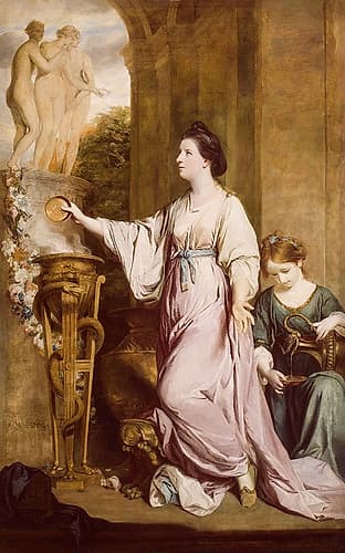 Lady Sarah Bunbury Sacrificing to the Graces 1763 Art Print by Joshua Reynolds