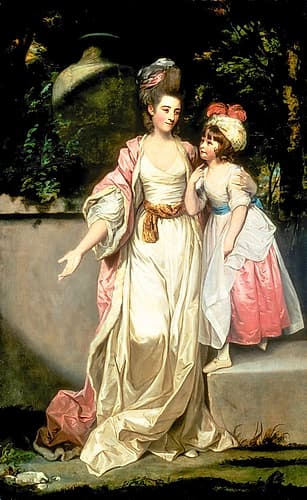 Portrait of Mrs Jelf Powis and her Daughter 1777 Art Print by Joshua Reynolds