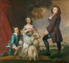 Thomas and Martha Neate with His Tutor, Thomas Needham 1748 Art Print