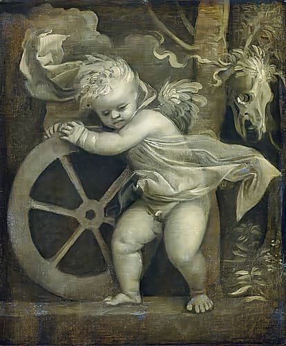 Cupid With The Wheel of Time ca 1515 Classical Print