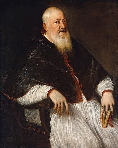 Filippo Archinto Archbishop of Milan ca 1550 Art Print by Titian