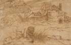Landscape with a Goat ca 1500 Art Print
