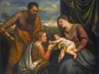 The Madonna And Child With Saints Luke And Catherine Of Alexandria Art Print