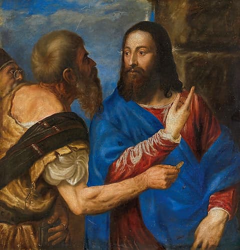 The Tribute Money ca 1485 Art Print by Titian