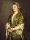 Woman Holding an Apple ca 1550 Art Print