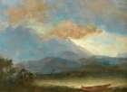 Indian Canoe at Lakeside Art Print
