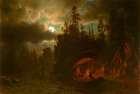 The Trappers Camp 1861 Art Print